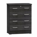 Better Home 39 x 29 x 16 in. Cindy 4 Drawer Chest Wooden Dresser with Lock, Oak 616859965287